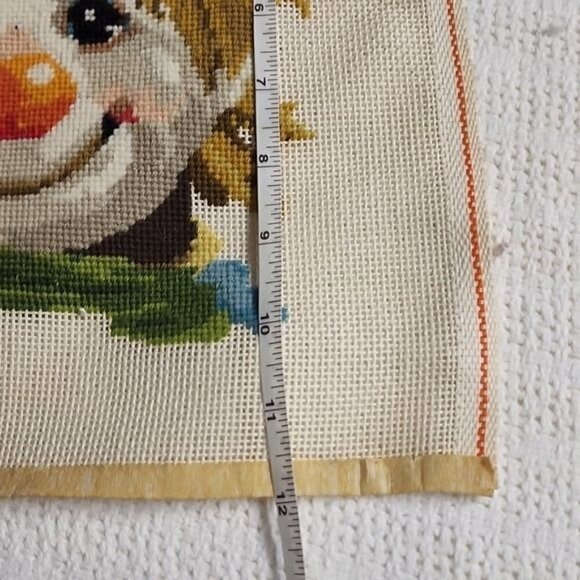 Elsa Williams Vintage #21140 12"x12" Sad Clown Hand Embroidered Needlepoint - Picture 7 of 7